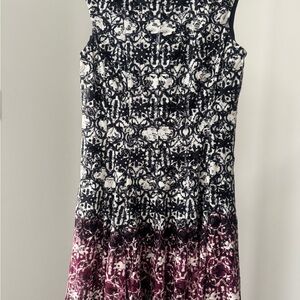 Roz & Ali Black and White Lace Dress